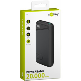 Goobay 53939 akku- ja paristolaturi Litium polymeeri (LiPo) 20000 mAh Musta