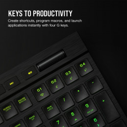 Corsair K100 AIR näppäimistö USB + RF Wireless + Bluetooth QWERTY Pohjoismainen Musta