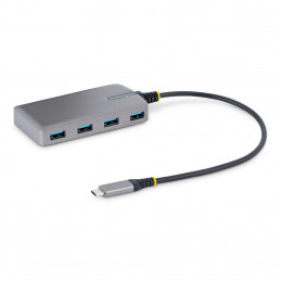 StarTech.com 5G4AB-USB-C-HUB keskitin USB 3.2 Gen 1 (3.1 Gen 1) Type-C 5000 Mbit s Harmaa