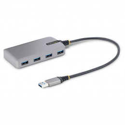 StarTech.com 5G4AB-USB-A-HUB keskitin USB 3.2 Gen 1 (3.1 Gen 1) Type-A 5000 Mbit s Harmaa