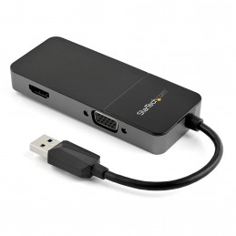 StarTech.com USB32HDVGA USB grafiikka-adapteri 3840 x 2160 pikseliä Musta, Hopea