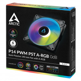 ARCTIC P14 PWM PST A-RGB 0dB Tietokonekotelo Tuuletin 14 cm Musta 1 kpl