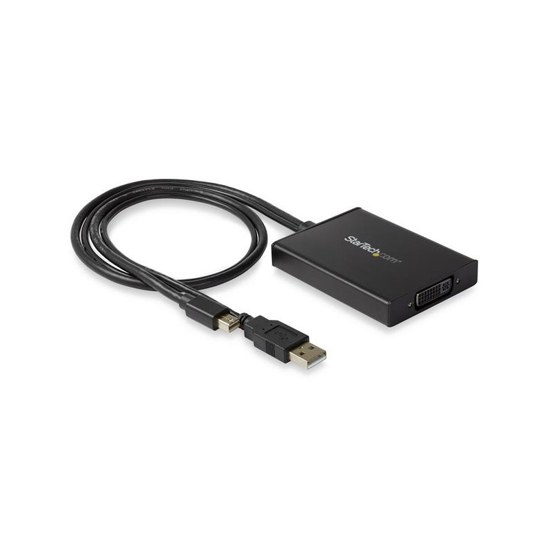 StarTech.com MDP2DVID2 videokaapeli-adapteri 0,358 m Mini DisplayPort + USB Type-A DVI-I Musta