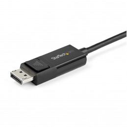 StarTech.com CDP2DP1MBD videokaapeli-adapteri 1 m DisplayPort USB Type-C Musta