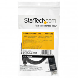 StarTech.com CDP2DP1MBD videokaapeli-adapteri 1 m DisplayPort USB Type-C Musta