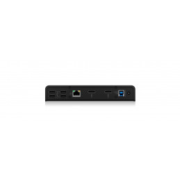 ICY BOX IB-DK2251AC Langallinen USB 3.2 Gen 2 (3.1 Gen 2) Type-A Musta