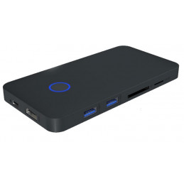 ICY BOX IB-DK2108M-C Langallinen USB 3.2 Gen 1 (3.1 Gen 1) Type-C Antrasiitti