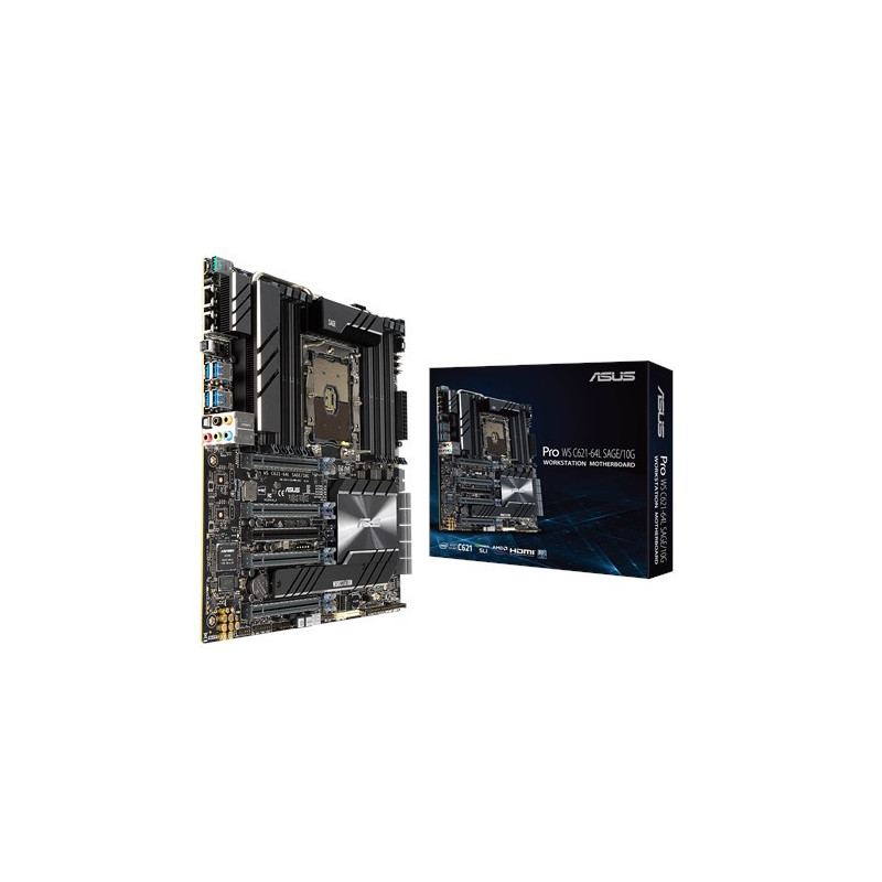 ASUS MB Pro WS C621-64L SAGE 10 G palvelimen työaseman emolevy Intel® C621 LGA 3647 (Socket P) CEB