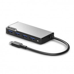 ALOGIC UCFUUA-SGR keskitin USB 3.2 Gen 1 (3.1 Gen 1) Type-C 5000 Mbit s Musta, Hopea