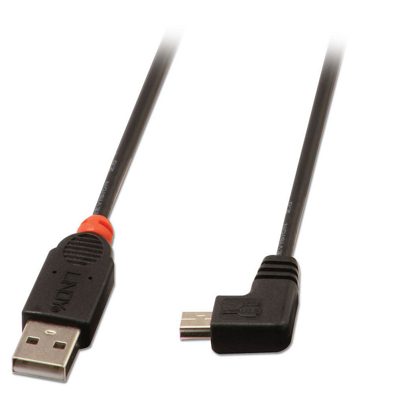 Lindy 31970 USB-kaapeli 0,5 m USB 2.0 USB A Mini-USB B Musta