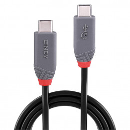 Lindy 36947 USB-kaapeli 0,8 m USB4 Gen 3x2 USB C Musta