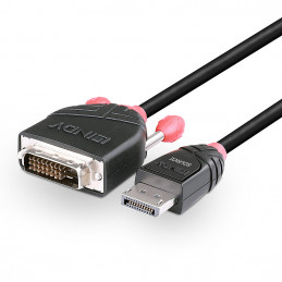 Lindy 41493 videokaapeli-adapteri 5 m DVI-D DisplayPort Musta