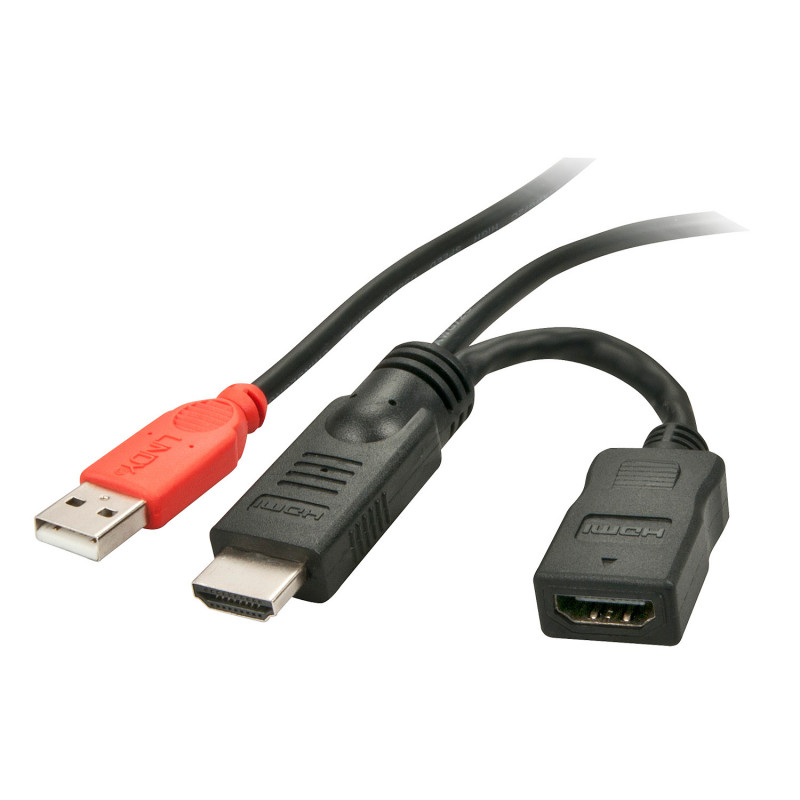 Lindy 41080 USB grafiikka-adapteri Musta, Punainen