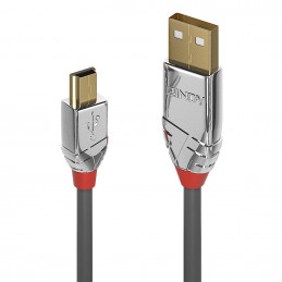 Lindy 36630 USB-kaapeli 0,5 m USB 2.0 USB A Mini-USB B Harmaa