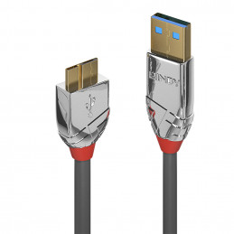 Lindy 36656 USB-kaapeli 0,5 m USB 3.2 Gen 1 (3.1 Gen 1) USB A Micro-USB B Harmaa