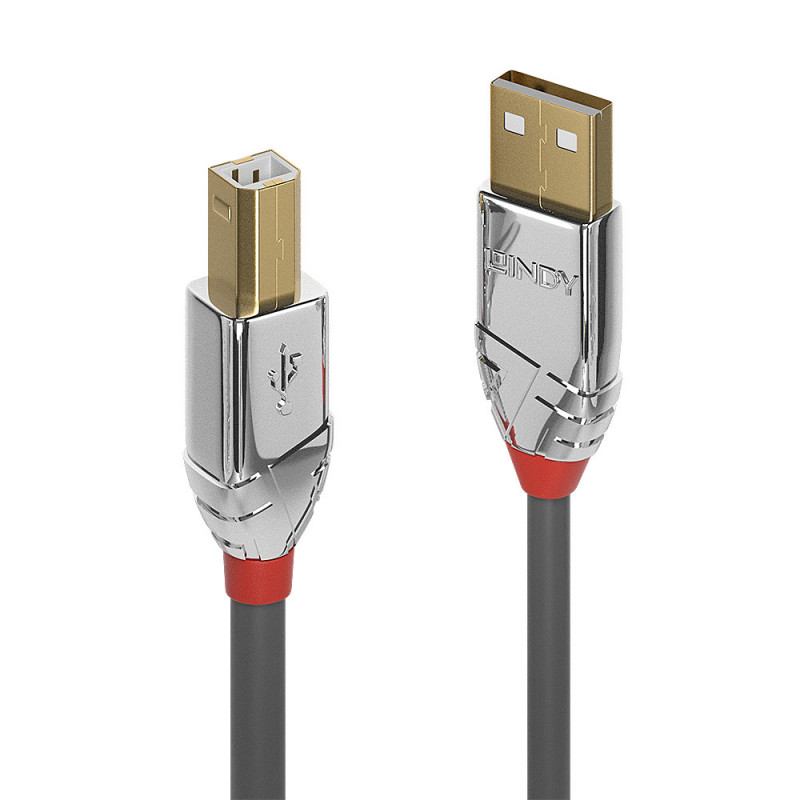 Lindy 36645 USB-kaapeli 7,5 m USB 2.0 USB A USB B Harmaa