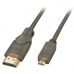 Lindy 41353 HDMI-kaapeli 2 m HDMI-tyyppi A (vakio) HDMI-tyyppi D (mikro) Musta, Kulta