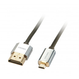 Lindy 41682 HDMI-kaapeli 2 m HDMI-tyyppi A (vakio) HDMI-tyyppi D (mikro) Musta