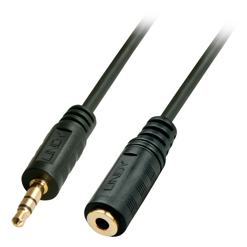 Lindy 35652 audiokaapeli 2 m 3.5mm Musta