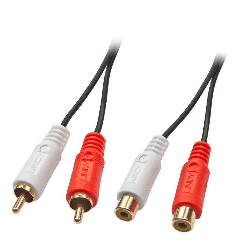 Lindy 35674 audiokaapeli 10 m 2 x RCA Musta