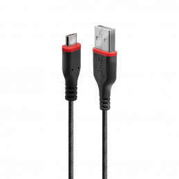 Lindy 36739 USB-kaapeli 3 m USB 2.0 USB A Micro-USB B Musta