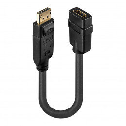 Lindy 41005 videokaapeli-adapteri 0,15 m DisplayPort HDMI Musta