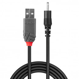 Lindy 70265 virtajohto Musta 1,5 m USB A EIAJ-01 (2.5 mm, 0.7 mm)