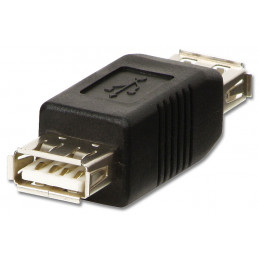 Lindy 71230 kaapelin sukupuolenvaihtaja USB A Musta