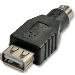 Lindy 70000 kaapelin sukupuolenvaihtaja USB PS 2 Musta