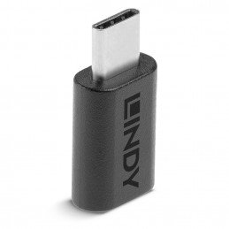 Lindy 41896 kaapelin sukupuolenvaihtaja USB-C Micro-B Musta