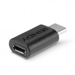 Lindy 41896 kaapelin sukupuolenvaihtaja USB-C Micro-B Musta