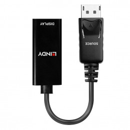Lindy 41718 videokaapeli-adapteri 0,15 m DisplayPort HDMI Musta