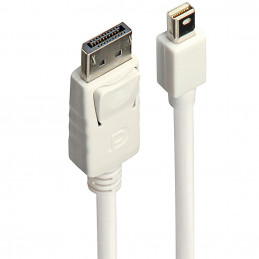 Lindy 41056 DisplayPort-kaapeli 1 m Mini DisplayPort Valkoinen