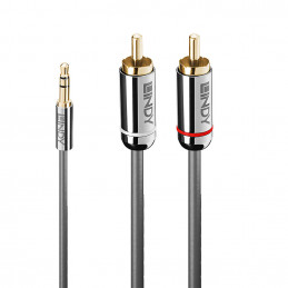 Lindy 35332 audiokaapeli 0,5 m 3.5mm 2 x RCA Antrasiitti