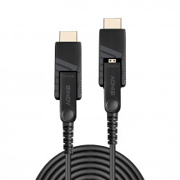 Lindy 38323 HDMI-kaapeli 40 m HDMI-tyyppi D (mikro) Musta