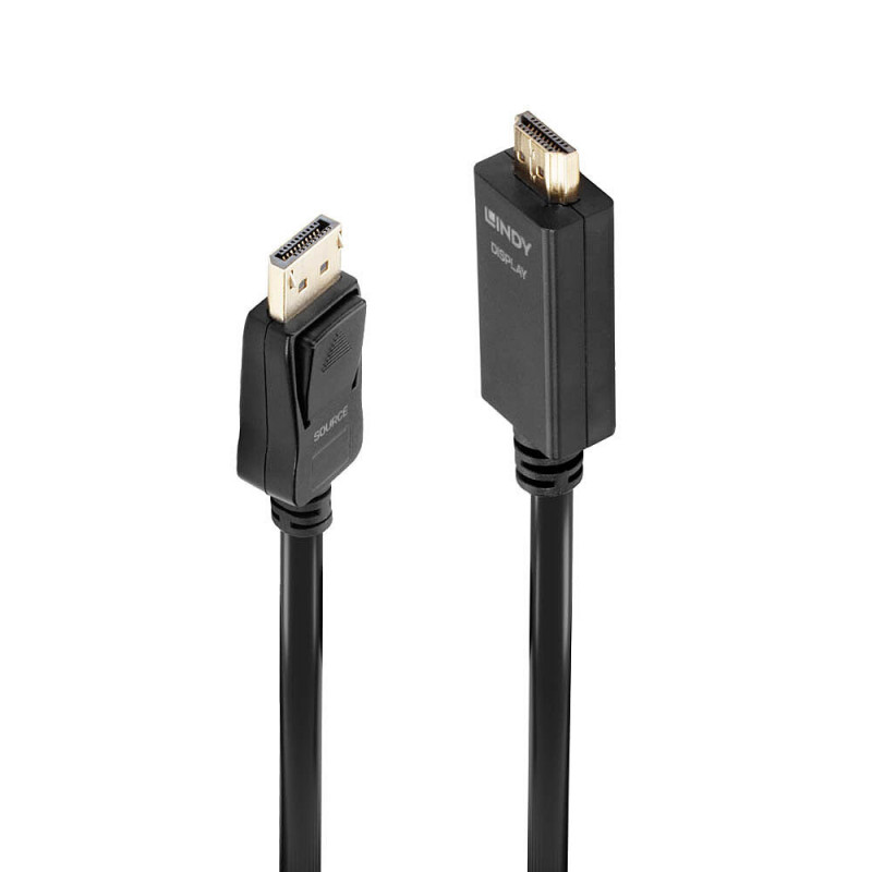 Lindy 36923 videokaapeli-adapteri 3 m DisplayPort HDMI-tyyppi A (vakio) Musta