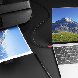 Lindy 36941 USB-kaapeli 1 m USB 2.0 USB C USB B Musta