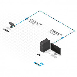 Lindy 43361 USB-kaapeli 20 m USB 3.2 Gen 1 (3.1 Gen 1) USB A Musta
