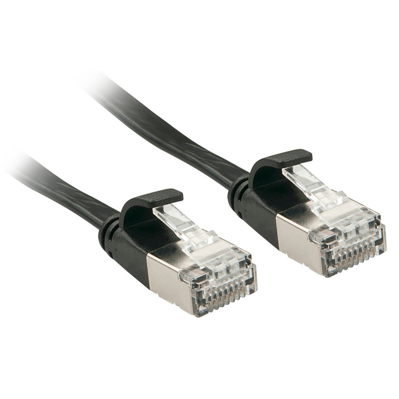 Lindy 47481 verkkokaapeli Musta 1 m Cat6a U FTP (STP)