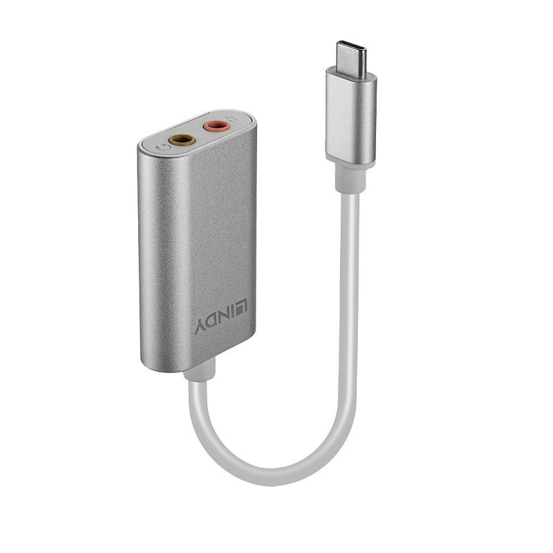 Lindy 42711 matkapuhelimen kaapeli Valkoinen USB C 3.5mm