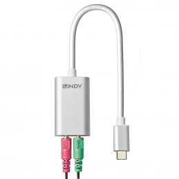 Lindy 42711 matkapuhelimen kaapeli Valkoinen USB C 3.5mm