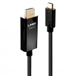 Lindy 43292 videokaapeli-adapteri 2 m USB Type-C HDMI-tyyppi A (vakio) Musta