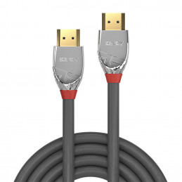 Lindy 37873 HDMI-kaapeli 3 m HDMI-tyyppi A (vakio) Harmaa, Hopea