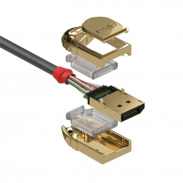 Lindy 36290 DisplayPort-kaapeli 0,5 m Kulta, Harmaa