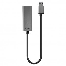Lindy 43313 kaapelin sukupuolenvaihtaja USB-A RJ-45 Hopea