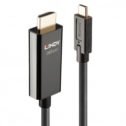 Lindy 43315 videokaapeli-adapteri 5 m USB Type-C HDMI-tyyppi A (vakio) Musta