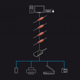 Lindy 42782 USB-kaapeli 12 m USB 2.0 USB A Musta