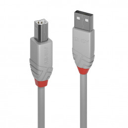 Lindy 36684 USB-kaapeli 3 m USB 2.0 USB A USB B Harmaa