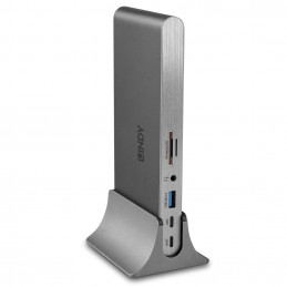 Lindy DST-Pro 5K Langallinen USB 3.2 Gen 1 (3.1 Gen 1) Type-C Hopea