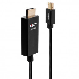 Lindy 40923 videokaapeli-adapteri 3 m Mini DisplayPort HDMI-tyyppi A (vakio) Musta